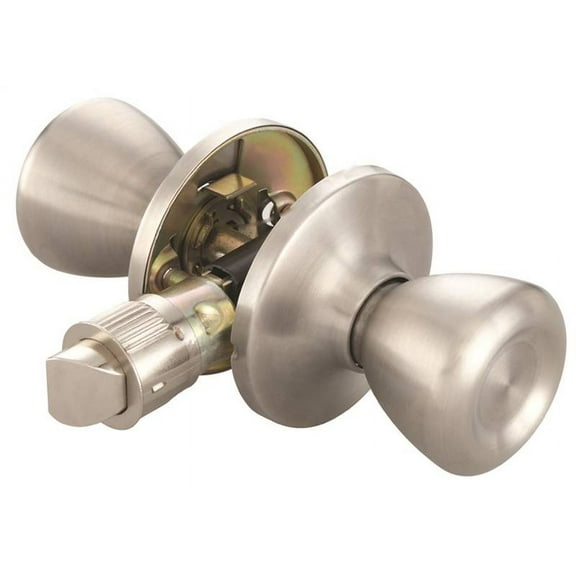 ProSource T-5764SS-PS Door Knob Lockset, Knob Handle, Metal, Stainless Steel, 2-3/8 to 2-3/4 in Backset