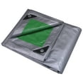 thumbnail image 1 of ProSource T1216GS140 Tarpaulin, Polyethylene, Green/Silver, 16 ft, 1 of 1