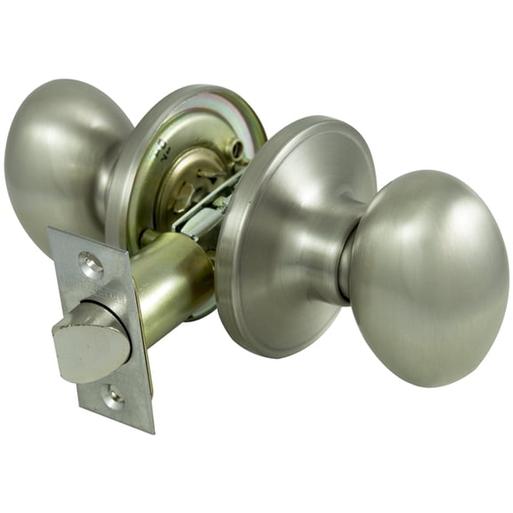 ProSource TYLP30V-PS 6-Way Adjustable Egg Shape Passage Knob Lockset, Satin Nickel
