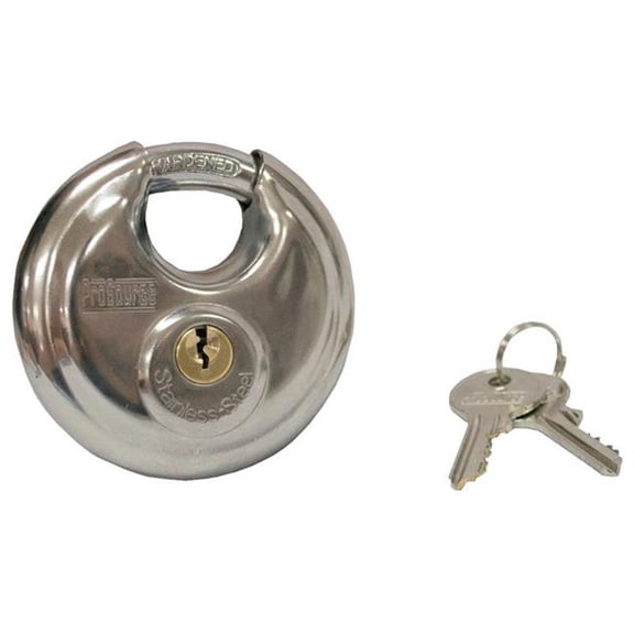 ProSource YB0070 Shielded Security Padlock, Stainless Steel, Silver, 1-3/4"