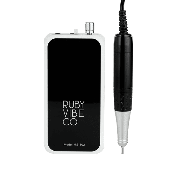 RUBY VIBE CO ProSpin Electric Nail Drill, Cordless Rechargeable 35000 RPM E-File with LED Display
