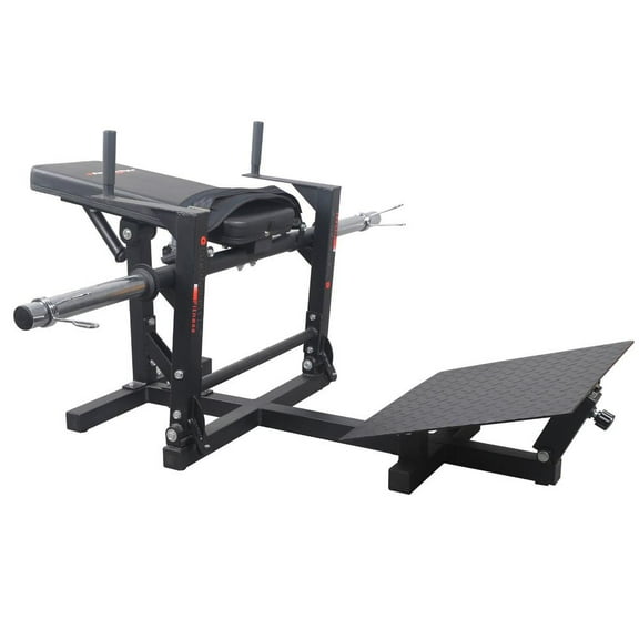 ProStrength Hip Thrust Machine, Heavy-Duty Gym Equipment for Glute and Lower Body Workouts, Adjustable Foot Plate, Black