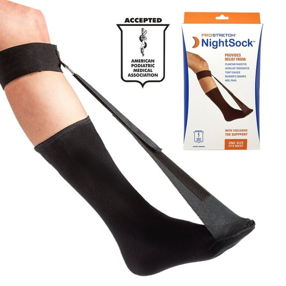 ProStretch NightSock, Overnight Relief for Plantar Fasciitis and Achilles Tendonitis, Includes Toe Support, OSFM