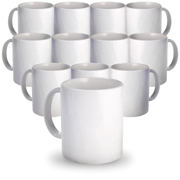 ProSub 11oz Premium AAA Ceramic White Sublimation Mug Blanks - 48 Pack