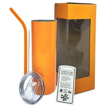 ProSub 20oz Epoxy & Engravable Coated Stainless Steel Skinny Tumbler - Orange