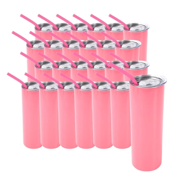 ProSub 20oz Epoxy & Engravable Coated Stainless Steel Skinny Tumbler - Pink