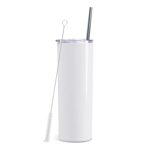 ProSub 20oz Straight Skinny Tumbler Sublimation Blanks - Gloss White