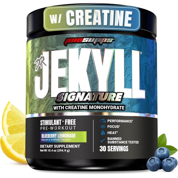 PROSUPPS Dr. Jekyll Signature Pre Workout Powder with Creatine (Blueberry Lemonade, 30 Servings)