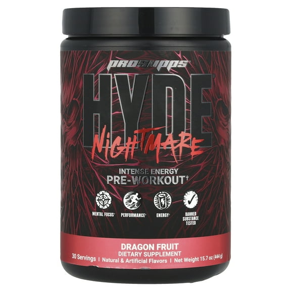 ProSupps HYDE Nightmare, Intense Energy Pre-Workout, Dragon Fruit, 15.7 oz (444 g)