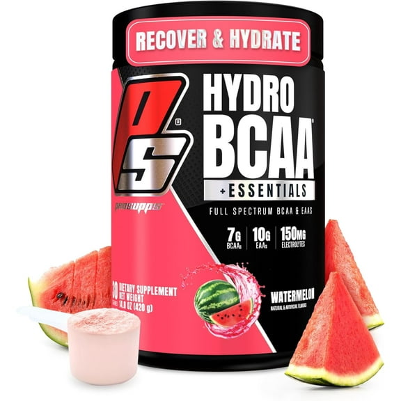 PROSUPPS HydroBCAA Essentials BCAA Powder (Watermelon, 30 Servings)