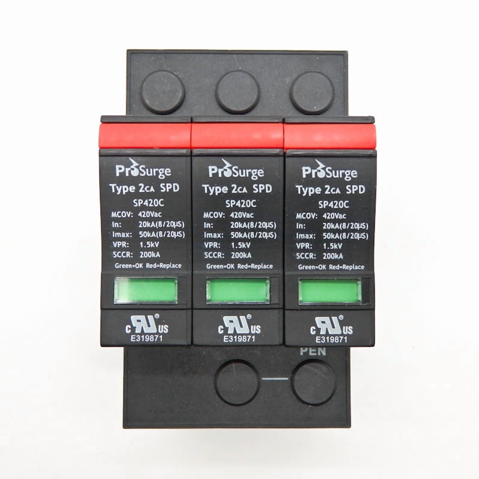 ProSurge Type 2CA SPD 3-P AC Power DIN-Rail Surge Protective Device SP420C/3P-S