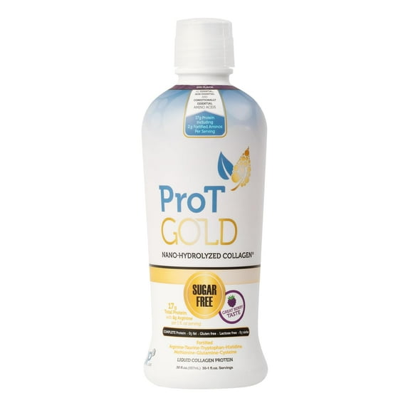 Liquid Collagen Protein Shot, 17g Clear Protein Nano-Hydrolyzed Grass Fed Collagen - Berry 30 fl oz