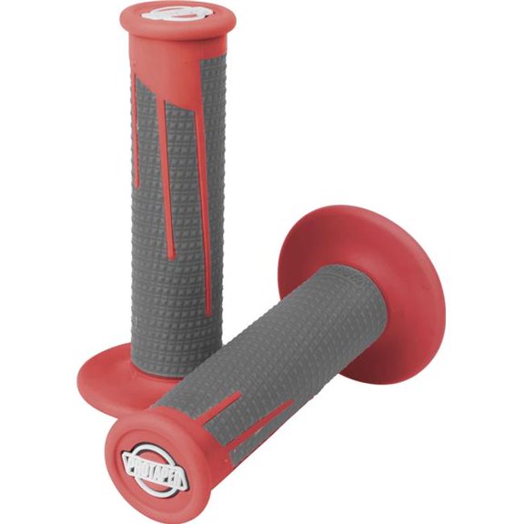 ProTaper Clamp-On Grips | Full Diamond | Twist Throttle | Red/Gray (021687)