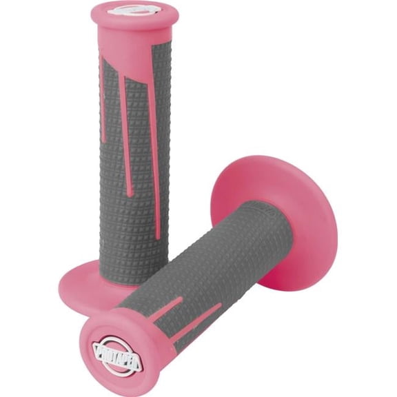 ProTaper Clamp-On Grips | Full Diamond | Twist Throttle | Pink/Dark Gray (021684)