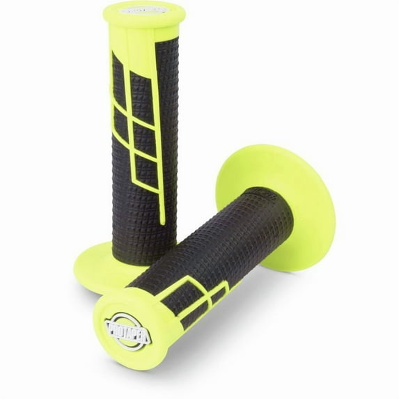 ProTaper Clamp-On Half Walffle Neon Yellow/Black Grips (021657)