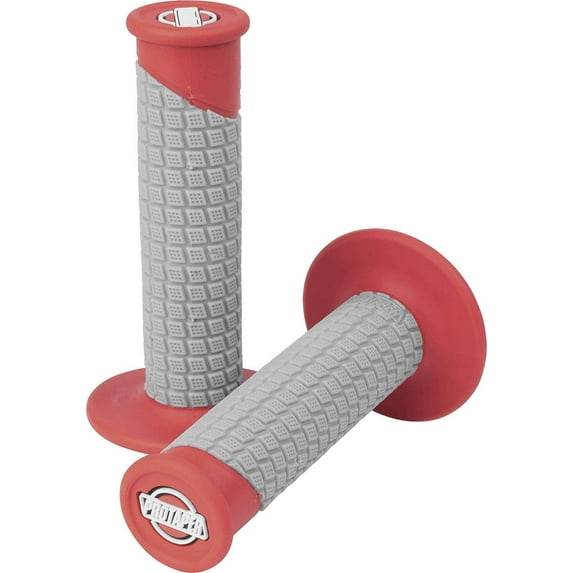 ProTaper Clamp-On Pillow Top MX Grips | Twist Throttle | Red/Gray (021678)