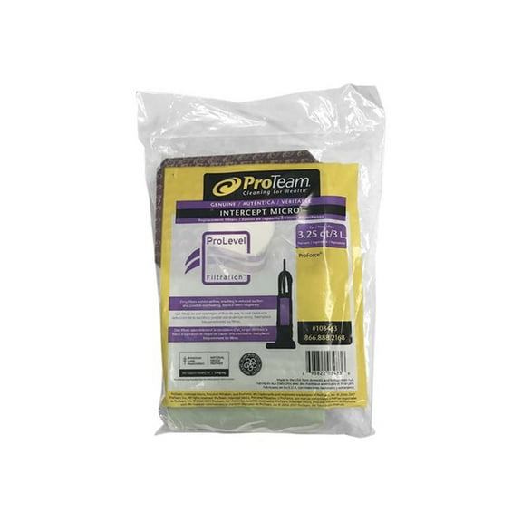 ProTeam Intercept 3.25 Qt Capacity Micro Filter Bags for ProForce, 10 Pack
