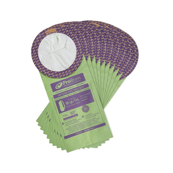 ProTeam Micro Filter Bags Green/Purple 10/Pack (100331) 812348