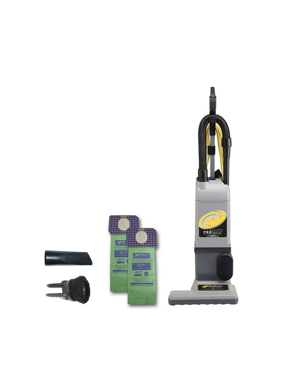 ProTeam ProForce 1500XP Bagged Upright Vacuum Cleaner with HEPA Media Filtration, Commercial Upright Vacuum with On-Board Tools, Corded, 107252