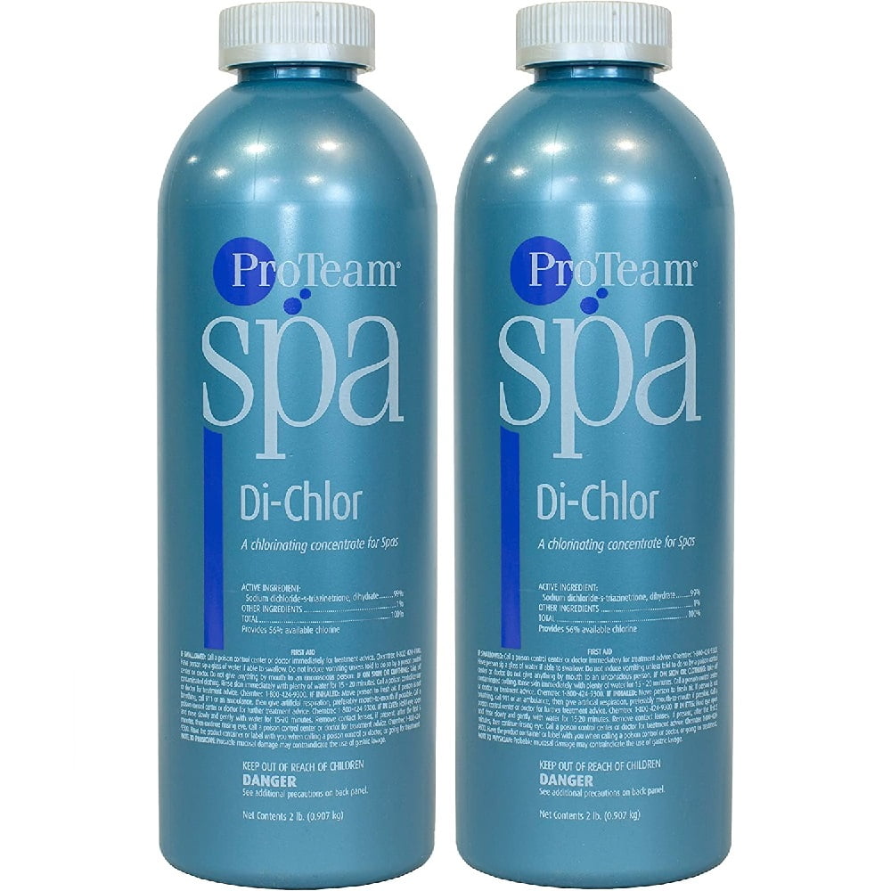 ProTeam Spa Di-Chlor, Chlorine Powder Concentrate, keeps Spas safe and clear 2lb 2 pack