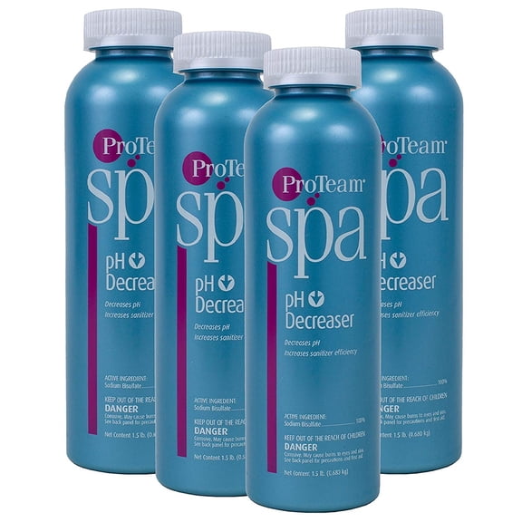 ProTeam Spa pH Decreaser 1.5lb 4pk Instantly Lowers pH Level in Spas & Hot Tubs