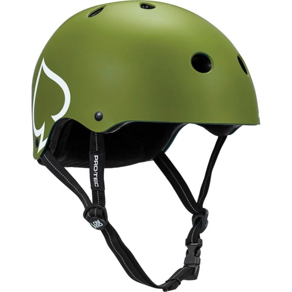 ProTec Skateboard Pads Low Pro Matte Army Skate Helmet - (Certified) - XL/XXL 23.5" - 24.5"