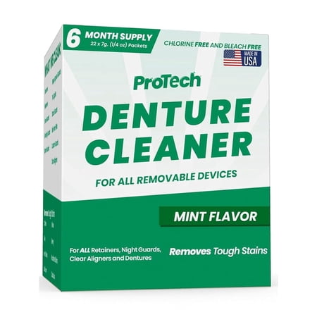 ProTech Cleaner for Dentures, Partials, Night Guards, Cleaner Aligners and Orthodontic Retainers