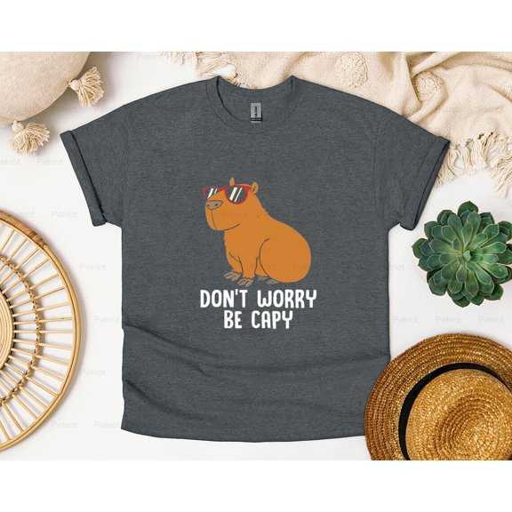 ProTee22 Funny Capybara, Kids, Dont Be Worry, Be Capy Graphic Fun T-Shirt, SW, Hoodie, for Unisex, up to size 5XL.
