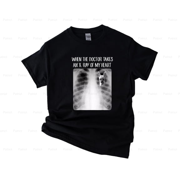 ProTee24 When Doctor Takes X-ray, Heart, Funny, Chihuahua, Mom Image T-Shirt, SW, Hoodie, for Unisex, up to size 5XL.