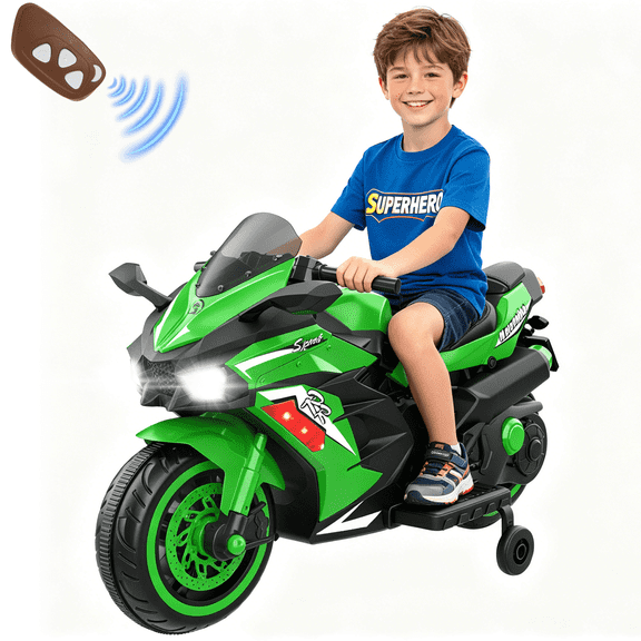 ProToys Motorcycle for Kids 3-5,Battery Ride on Toy,12V Kids Motorcycle with Remote Control