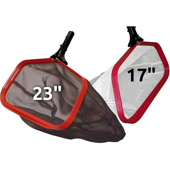 ProTuff Silt & Leaf Rake Bundle - Unlimited Free Replacements - 2-Items: 23 Inch Medium & 17 inch Fine Mesh Pool Cleaner for Sand, Silt, Pollen, Leaves & Twigs - Nearly 24 & 18 inch
