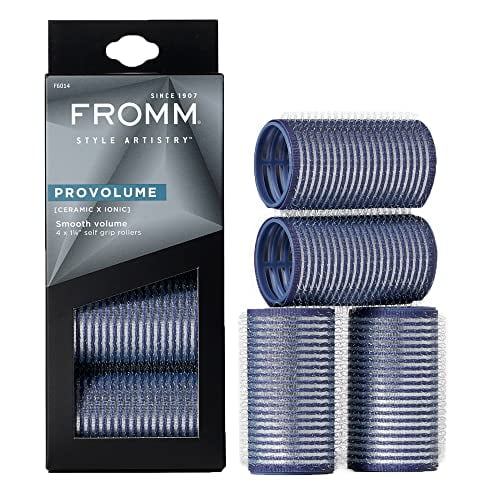 ProVolume 1.25" Self-Grip Ceramic Ionic Thermal Hair Rollers, 4 Count, Salon Quality Hair Curlers for Shorter or Medium Length Hair, Bangs and Tighter Curls