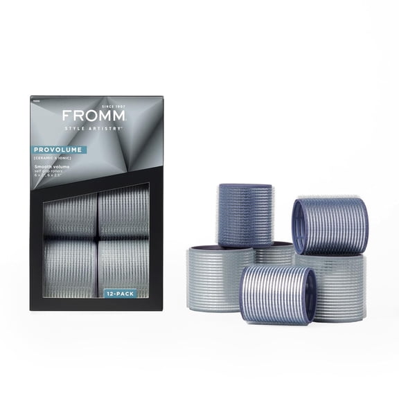 ProVolume Self-Grip Ceramic Ionic rmal , Set of 12 Six 2" & 2.5" Professional Grade Rollers for Medium to Long Hair Volume, Soft Waves, Curtain Bangs, Hot