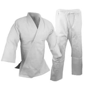 ProWIN Judo Gi Uniform Single Weave Kimono, 100% Cotton, White, Athletic Uniform Set (Mens)