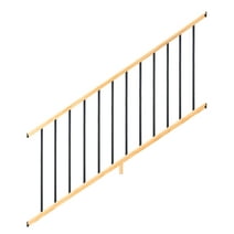 ProWood 6 ft. Moulded Pressure-Treated Wood Stair Railing Kit with Square Aluminum Balusters
