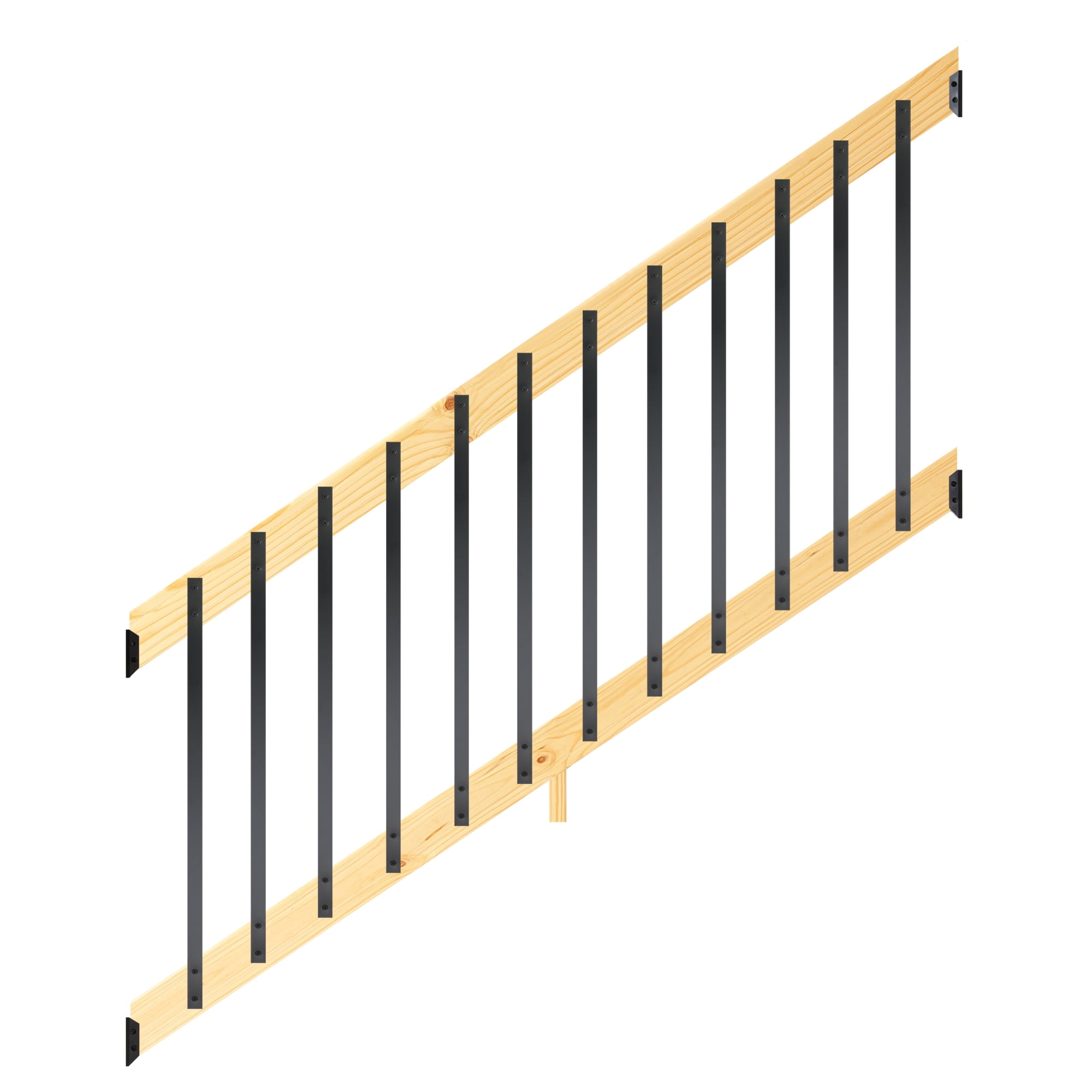 ProWood 6 ft. PressureTreated Wood Stair Railing Kit with Flat