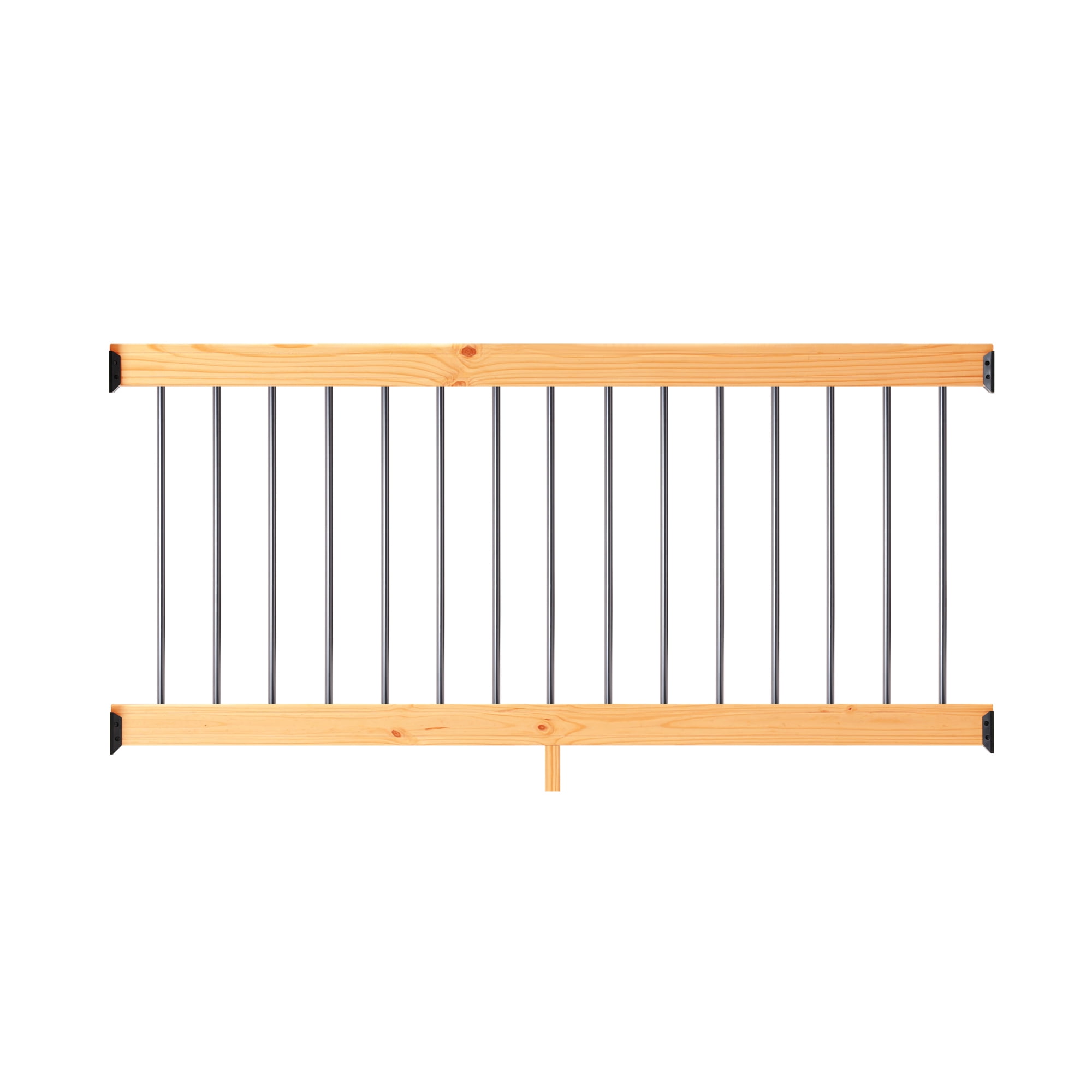 ProWood 6 ft. Wood Railing Kit with Aluminum Round Balusters, Color