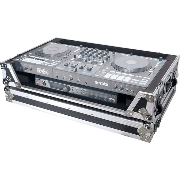 ProX ATA Flight Style Road Case For RANE Four DJ Controller with 1U Rack Space & Wheels Black