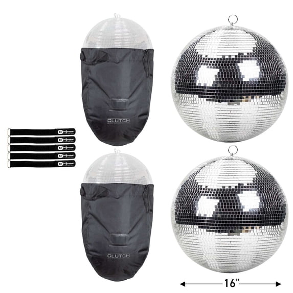 ProX MB-16 16" Mirror Ball ABS Core 2-Pack with Bags