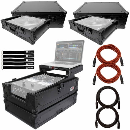 ProX Seventy Two 72 Mixer w Pair Twelve 12 Flight Cases Black Package