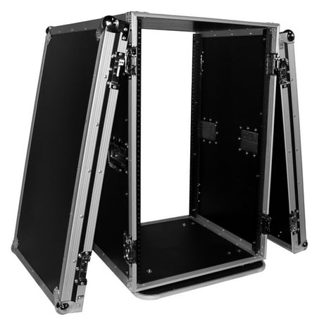 ProX T-18RSS 18U ATA Deluxe Flight Road Case with 4" Casters for Amplifier Rack Mount Module, 19" Rail Depth