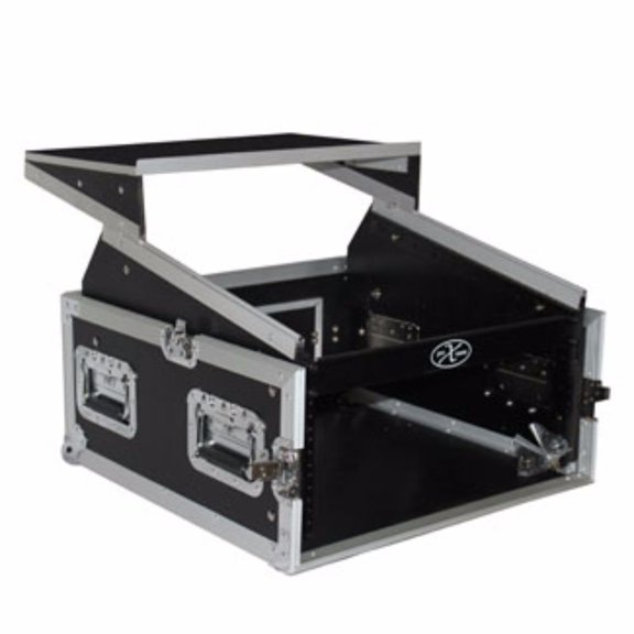 Prox4U Vertical Front Load Mixer Combo Amp Rack Case 10U Top Slant with Laptop Shelf