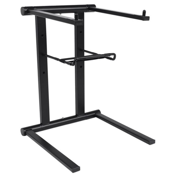 ProX T-LPS600 Foldable and Portable DJ Laptop Stand with Adjustable Shelf, Black