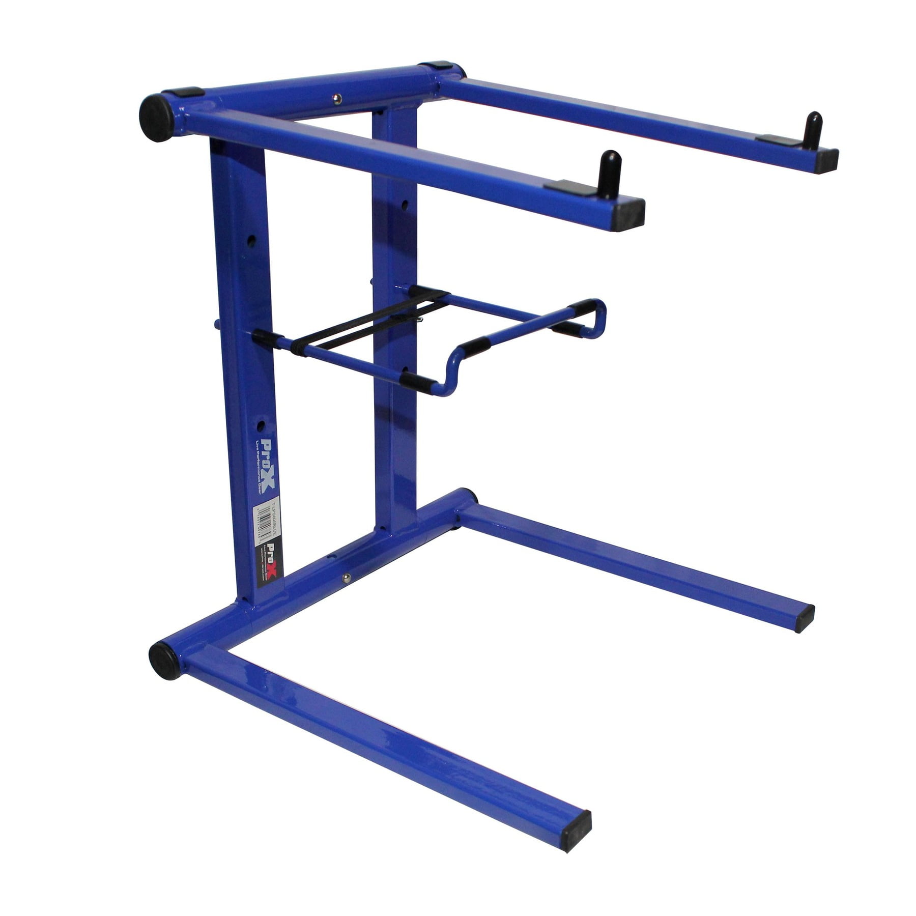 ProX T-LPS600BLUE Foldable and Portable DJ Laptop Stand W/Adjustable Shelf Blue
