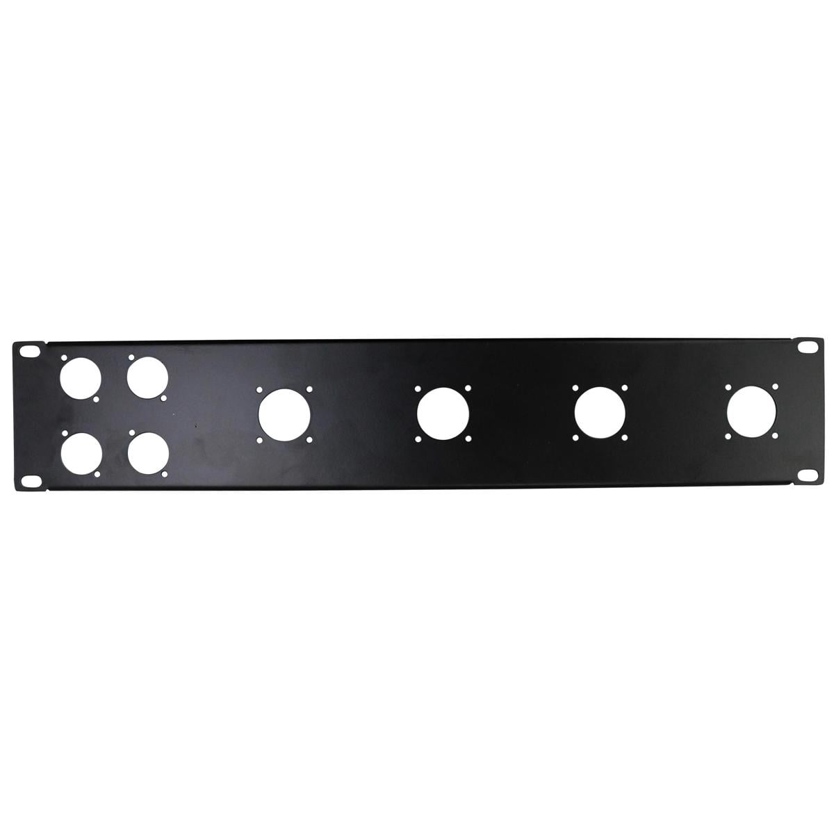 Project Pitt Panel Rack ProX T-P2-4X4 2 Unit Unloaded Rack Panel for 4 XLR-D and 4 NL4 Speakon ...