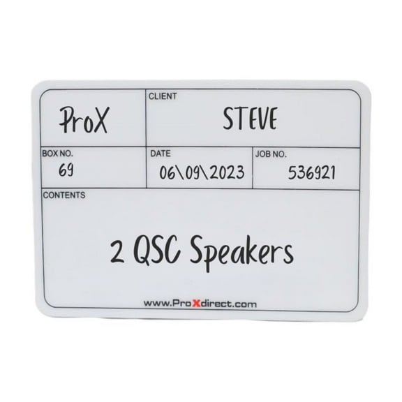 ProX X-CLABELMDX12, 12 Pack of Medium Sized Multipurpose Labels for Flight Cases