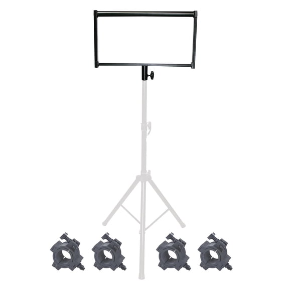 ProX X-LSB26 Mobile Lighting Stand Bracket with (4) Universal O-Clamps Package