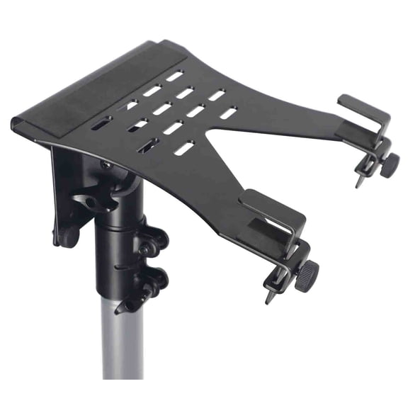 Laptop Shelf fits on Speaker Stand & Monitor VESA Arm Mount - BLACK