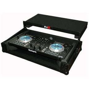 ProX X-MXTPRO3LT ATA-300 Style Road Case with Sliding Laptop Shelf for Numark Mixtrack 3/Pro 3/Platinum Digital DJ Controller, Black on Black