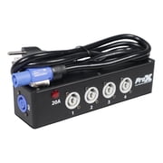 ProX X-PWCX4 BOX Power Center 4-Way PowerCon Compatible Splitter - Delivers Power For Up To 4 Fixtures